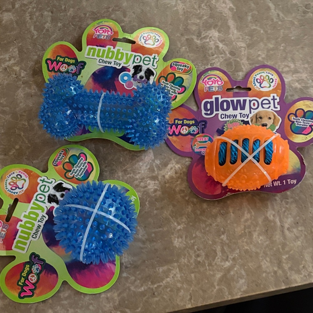 Yours Pets Blue and Orange Dog Chew Toys